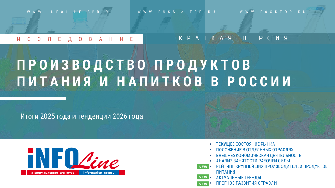 Обложка краткой версии исследования производства продуктов питания и напитков 2026